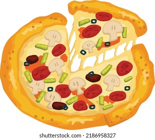 Delicious Lunch Time Menu Illustration Vector
