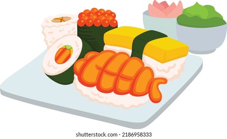 Delicious Lunch Time Menu Illustration Vector