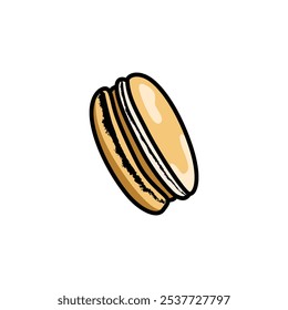 Delicioso Macaron Cookie Clip-art para projetos de design doce