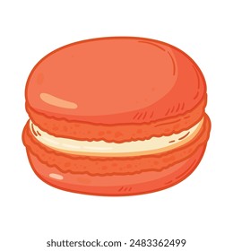 delicious macaroon hand drawn illustration