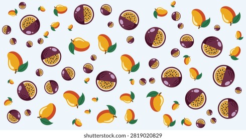 delicious mango and chocolate cookies with vibrant colors and fresh green leaves on a white background perfect for snack food themes