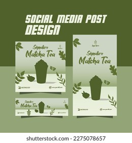 delicious matcha tea flyer or bubble tea special tea flyer or instagram bubble tea flyer design