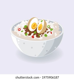 Delicious Mayak Eggs, Korean Marinated Eggs Vector Illustration