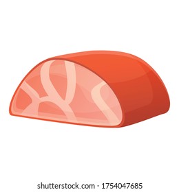 Delicious meat icon. Cartoon of delicious meat vector icon for web design isolated on white background