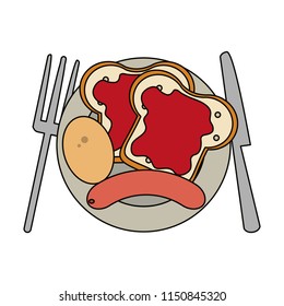 Delicious meat on dish