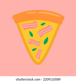 Deliciosa pizza de carne aislada