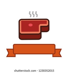delicious meat steak icon