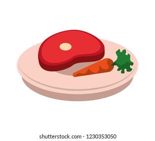 delicious meat steak icon