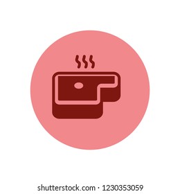delicious meat steak icon