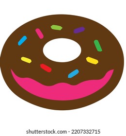 deliciosa imagen del icono del vector donut fundido.