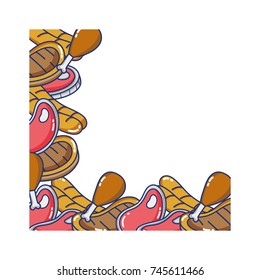 delicious menu food nutrition background