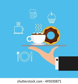 delicious menu restaurant urban vector illustration design