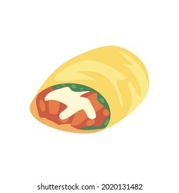 delicious mexican burrito food icon