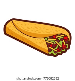 delicious mexican food burrito