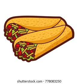 delicious mexican food burrito