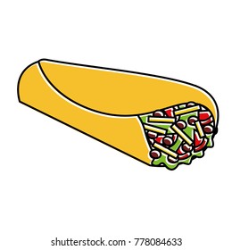 delicious mexican food burrito