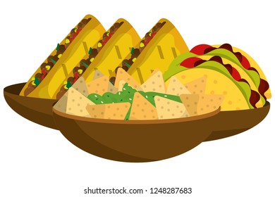 delicious mexican food cartoon