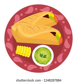 delicious mexican food cartoon