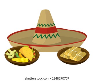 delicious mexican food cartoon