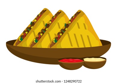 delicious mexican food cartoon