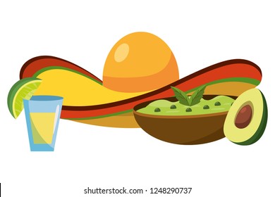 delicious mexican food cartoon