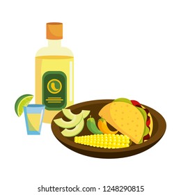 delicious mexican food cartoon