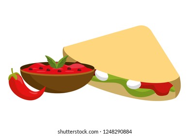 delicious mexican food cartoon