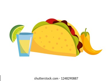 delicious mexican food cartoon