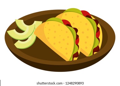 delicious mexican food cartoon