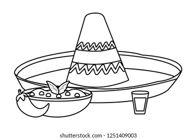 delicious mexican food cartoon