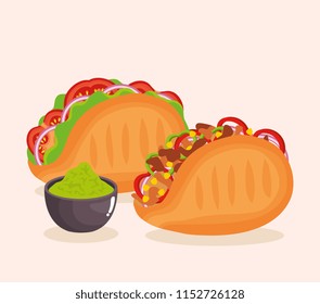 delicious mexican food icons