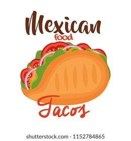 delicious mexican taco icon