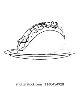 delicious mexican taco icon