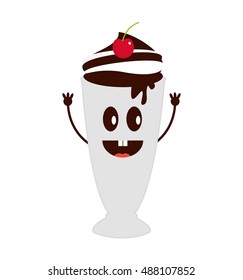 delicious milk shake icon vector illustration design