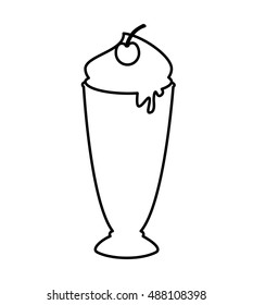 delicious milk shake icon vector illustration design