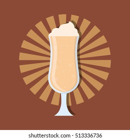delicious milkshake cup icon vector illustration graphic design
