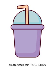 delicious milkshake drink isolated icon