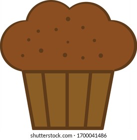 Delicious Muffin chocolate, colorful, illustration, drawing, illustration, vector