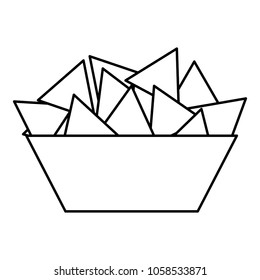 delicious nachos isolated icon