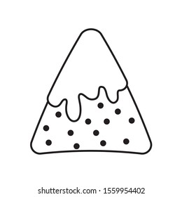 delicious nachos , typical Mexican food vector illustration design
