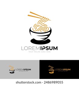 delicious and delicious noodle dish logo, simple design, food logos