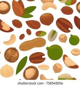 Nueces nutritivas deliciosas llenas de vitaminas y minerales sin soldadura