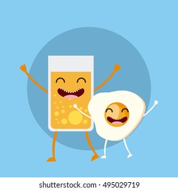 delicious and nutritive breakfast character vector illustration design
