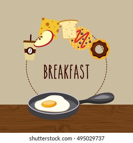 delicious and nutritive breakfast icon vector illustration design
