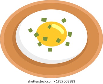 Deliciosa tortilla, ilustración, vector sobre fondo blanco.