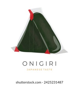 Delicious onigiri vector illustration logo