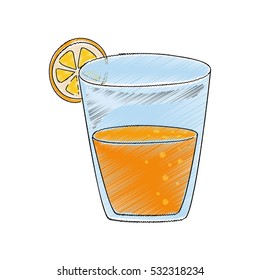 Delicious orange juice icon vector illustration graphic design