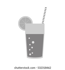 Delicious orange juice icon vector illustration graphic design