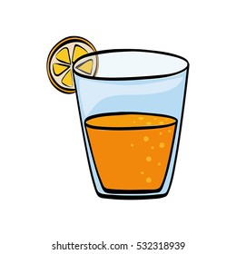 Delicious orange juice icon vector illustration graphic design
