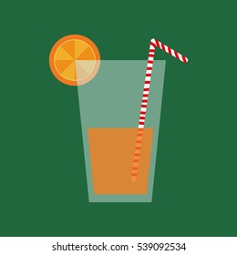 Delicious orange juice icon vector illustration graphic